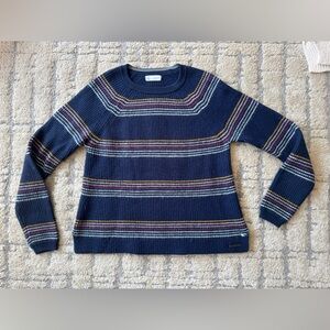 Carve Designs Navy Striped Crew Neck Sweater